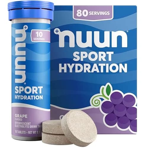 Nuun Sport Electrolyte Tablets Grape 80 Count (107g / 3.77oz) | Hydration Support with 5 Essential Electrolytes thumbnail 1