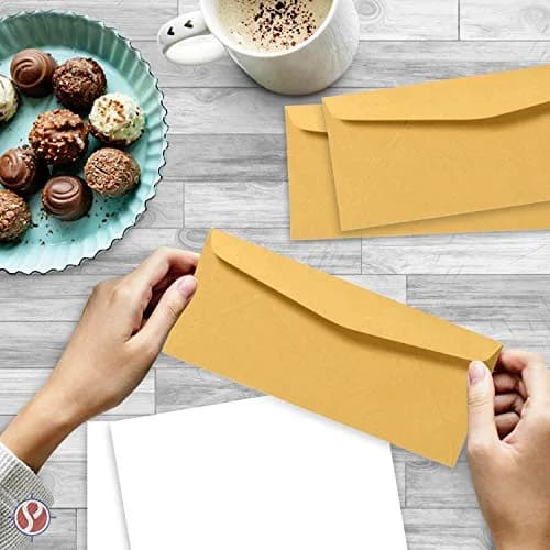 #10 Brown Kraft Regular Envelopes - 4 1/8" x 9 1/2" | Thick & Secure 24lb Stock thumbnail 1