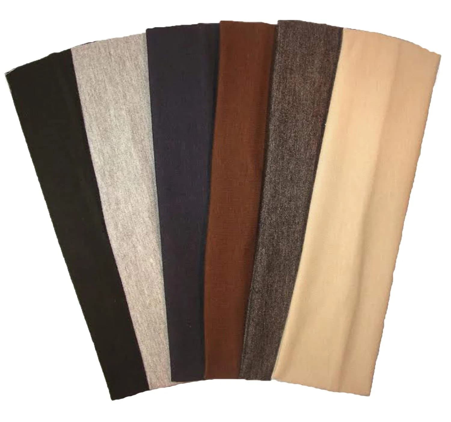 Kenz Laurenz Cotton Headbands 6 Pack | Stretch Elastic Sports & Yoga Headbands for Teens Women Girls - main product image