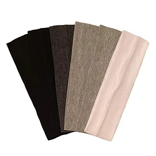Kenz Laurenz Cotton Headbands 6 Pack | Soft Elastic Sports Fashion Headband for Teens Women Girls thumbnail 2