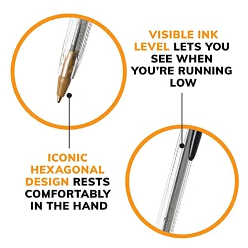 BIC Cristal Xtra Smooth Ballpoint Pens, Black, 24-Count | Smooth Ink Flow for Everyday Writing thumbnail 5