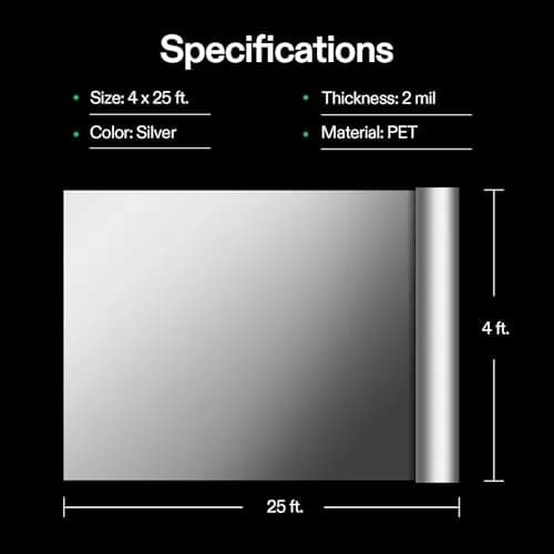 VIVOSUN Highly Reflective Mylar Film Roll 4FT x 25FT (122cm x 7.62m) | 95% Light Reflectivity for Grow Tents thumbnail 7