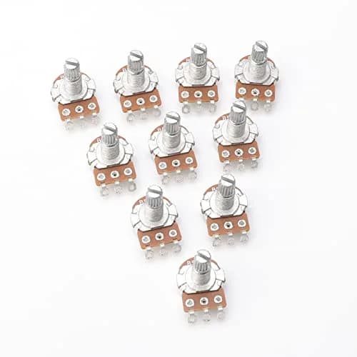 Swhmc Guitar Potentiometer Audio Pots B500K Ohm Replacement 16.5mm Base Dia 18mm Shaft Pack of 10 thumbnail 6