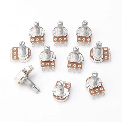 Swhmc Guitar Potentiometer Audio Pots B500K Ohm Replacement 16.5mm Base Dia 18mm Shaft Pack of 10 thumbnail 7
