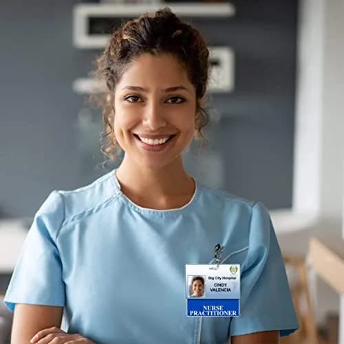 Specialist ID Nurse Practitioner Badge Buddy - Heavy Duty Horizontal | Waterproof, Spill & Tear Proof ID Card Backer for Medical Staff thumbnail 5