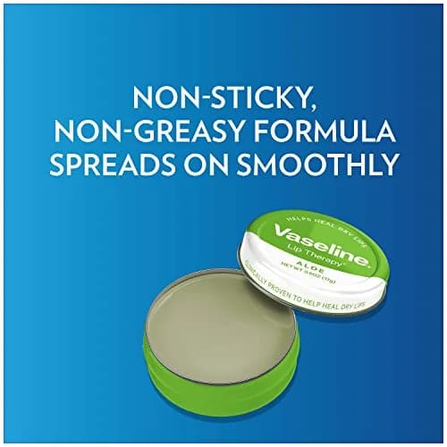 Vaseline Lip Therapy Aloe Vera Tin Lip Balm 0.6 oz (17 g) | Clinically Proven Healing for Dry Lips thumbnail 4