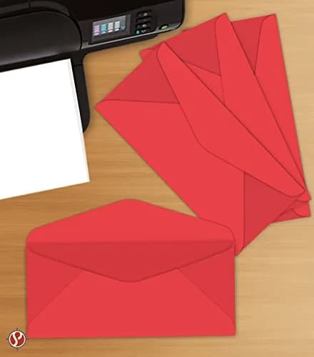 S Superfine Printing Rocket Red Bright Color #10 Envelopes | 4 1/8" x 9 1/2" | Bulk Pack of 50 thumbnail 4