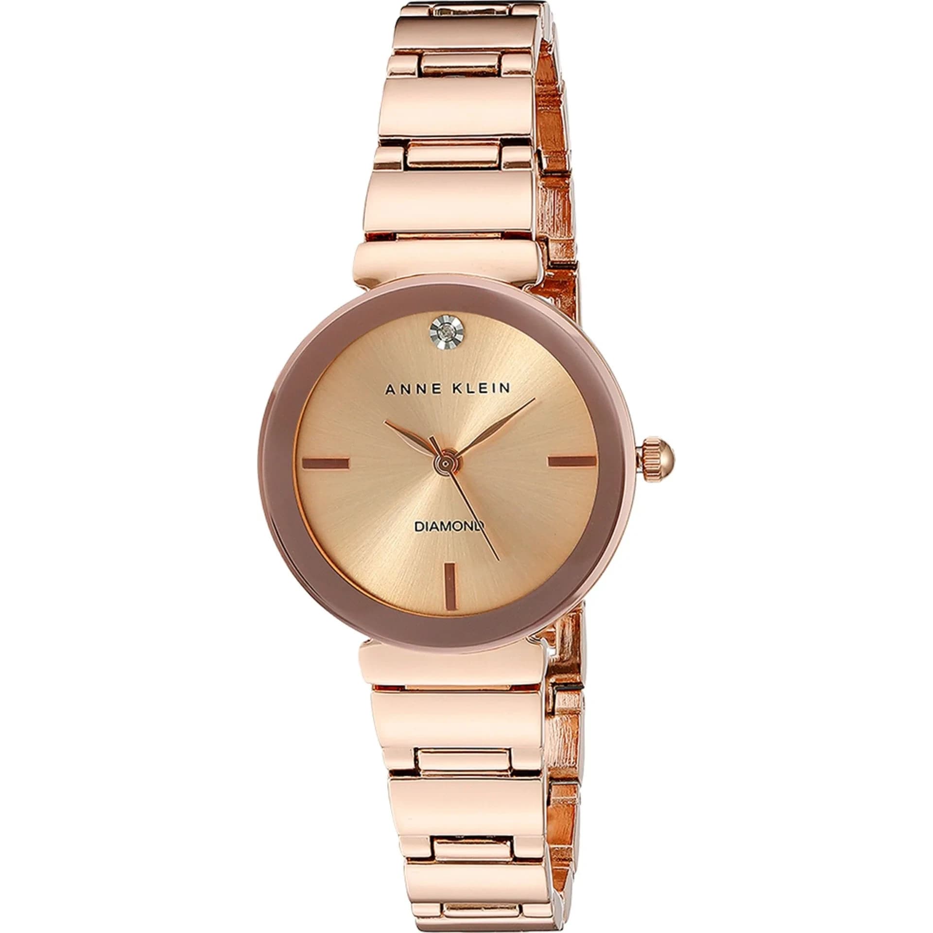 Anne Klein Women's Genuine Diamond Dial Bracelet Watch 28mm (1.1 inches) | Elegant Two-Tone Quartz Timepiece — Gold Tone