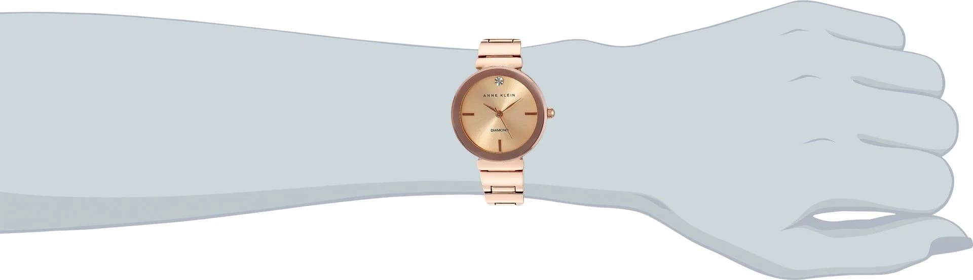 Anne Klein Women's Genuine Diamond Dial Bracelet Watch 28mm (1.10 in) | Japanese Quartz Movement thumbnail 2