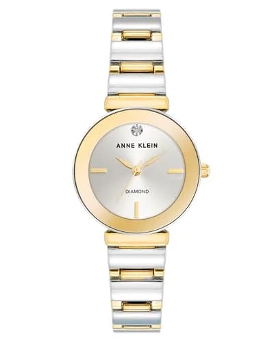 Anne Klein Women's Genuine Diamond Dial Bracelet Watch 28mm (1.1 inches) | Elegant Two-Tone Quartz Timepiece thumbnail 1
