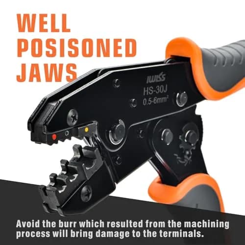 IWISS Ratchet Wire Crimping Tool Set with 5 Interchangeable Jaws & Wire Stripper | 1 Kg Tool Set thumbnail 2