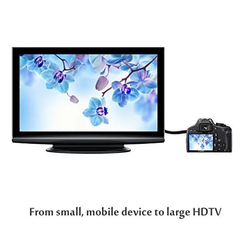 UCEC Coiled Micro HDMI to HDMI Cable 3.2FT | 4K HDR Support, Flexible & Portable thumbnail 8
