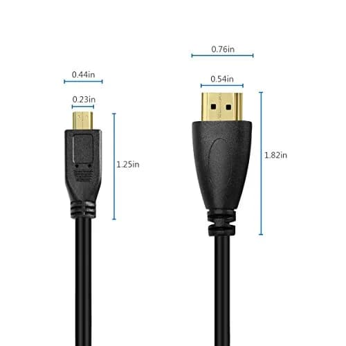 UCEC Coiled Micro HDMI to HDMI Cable 3.2FT | 4K HDR Support, Flexible & Portable thumbnail 2