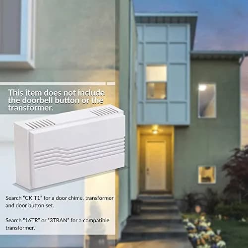 Newhouse Hardware White 2-Note Wired Mechanical Door Bell Chime CHM1 | 2-Note Ding-Dong & 1-Note Ding for Separate Doors thumbnail 7