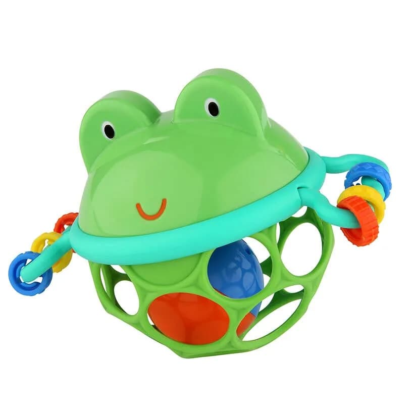 Bright Starts Oball Jingle & Shake Pal Musical Toy | BPA-Free Easy-Grasp Baby Rattle Toy (Green Frog) thumbnail 5