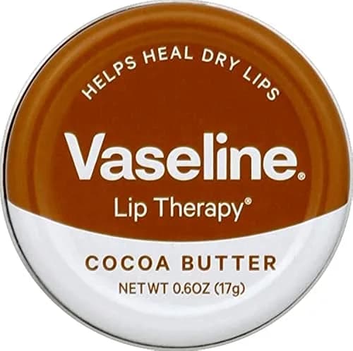 Vaseline Lip Therapy Cocoa Butter Tin Lip Balm | Intensive Healing for Dry, Chapped Lips | 0.6 oz (17 g) thumbnail 1