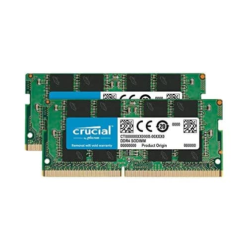 Crucial 32GB Kit (16GBx2) DDR4 PC4-19200 SODIMM 2400MHz | Upgrade Laptop Memory thumbnail 1