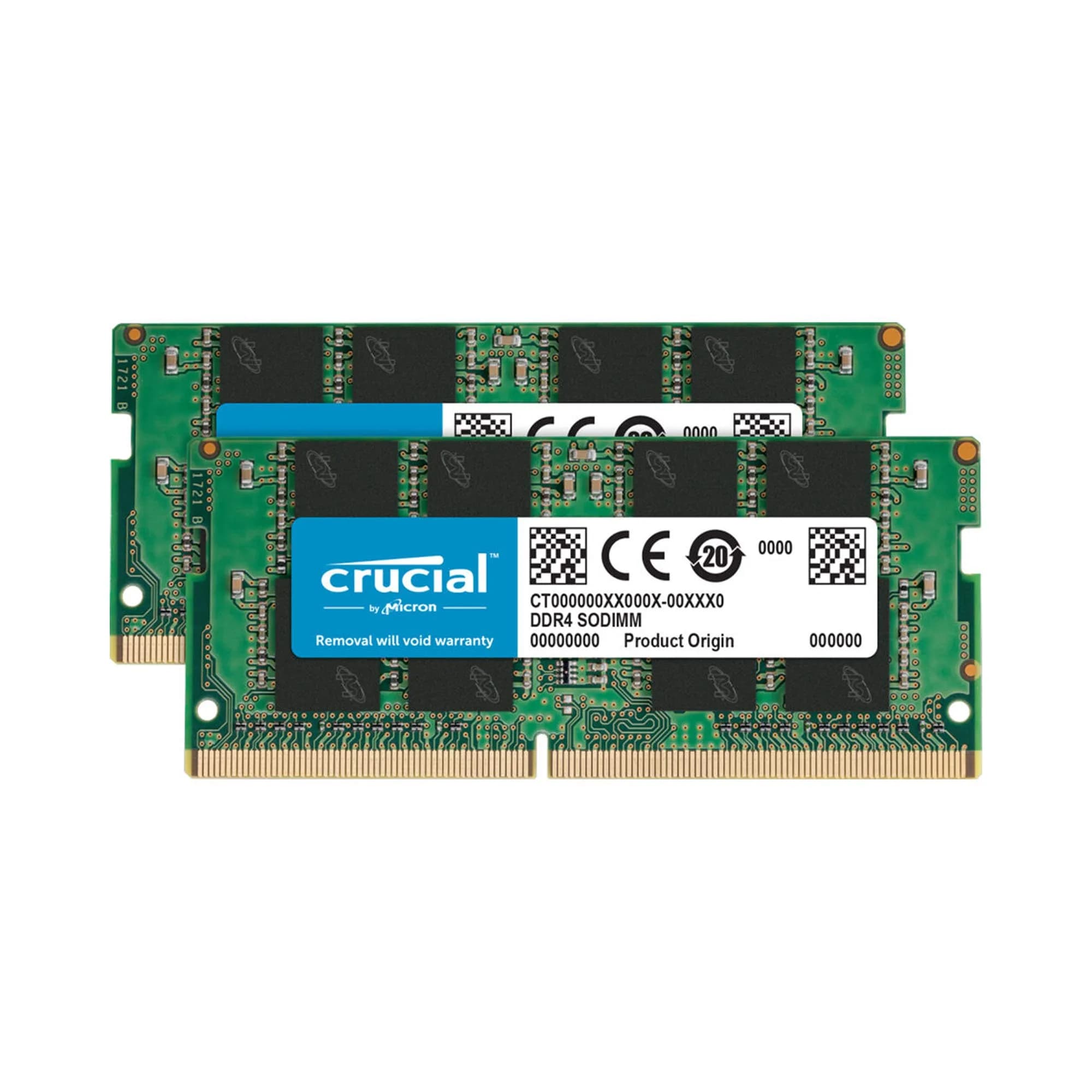 Crucial 32GB Kit (16GBx2) DDR4 PC4-19200 SODIMM 2400MHz | Upgrade Laptop Memory - main product image
