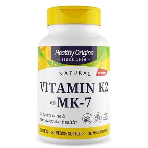 Healthy Origins Vitamin K2 MK-7 100 mcg (180 Veggie Gels) | Supports Bone & Cardiovascular Health thumbnail 1