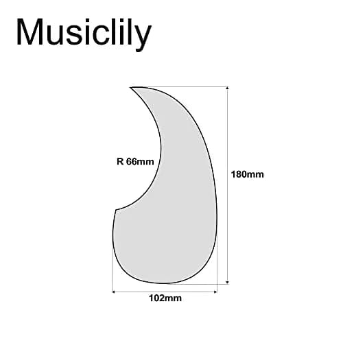 Musiclily Pro Teardrop Acoustic Guitar Pickguard White Pearl | Fits Martin D28 Style Guitar thumbnail 2