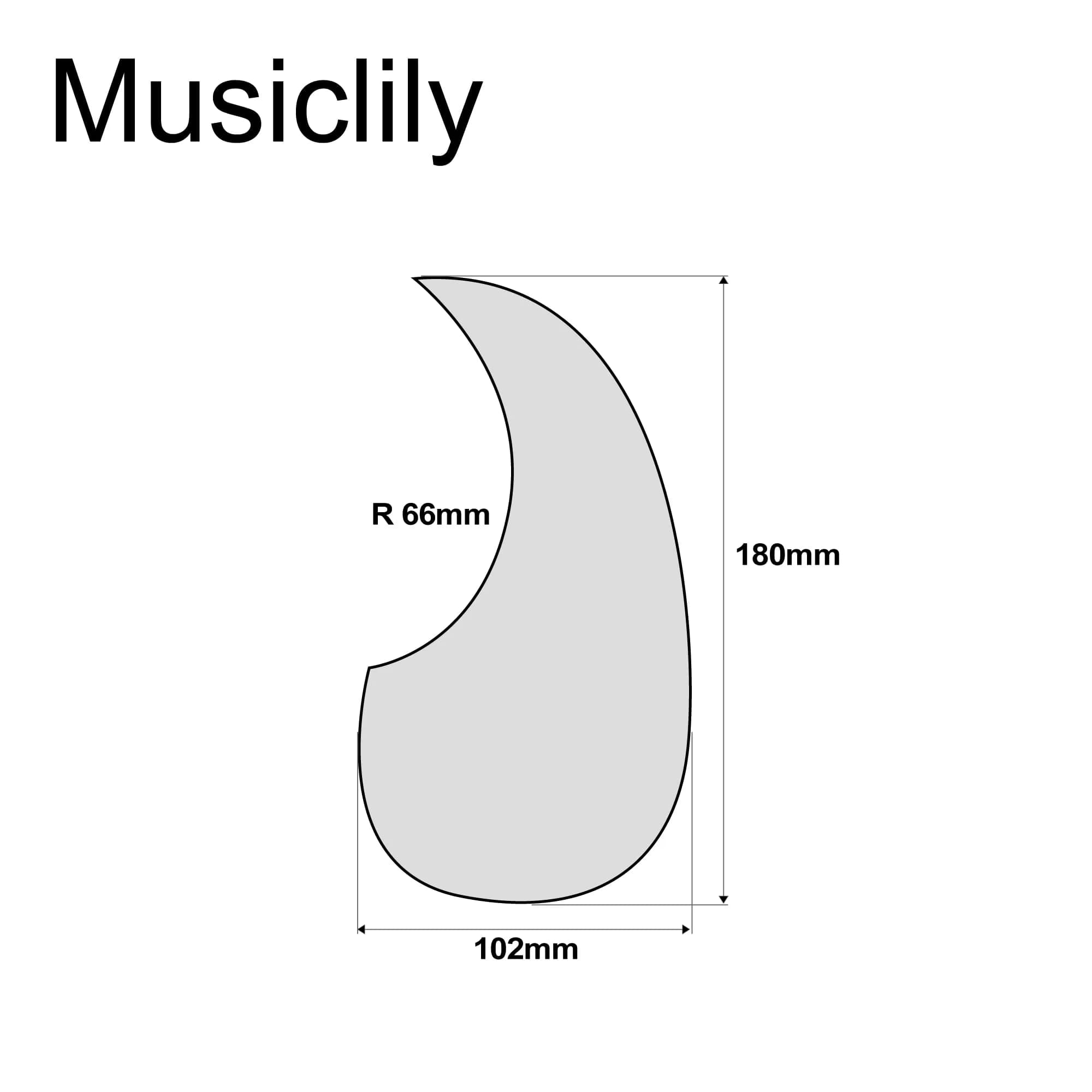 Musiclily Pro Oversize Teardrop Acoustic Guitar Pickguard Tortoise Shell thumbnail 2