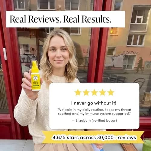 Beekeeper's Naturals Propolis Throat Spray 30 ml (1 Fl Oz) | Natural Immune Support & Antioxidants thumbnail 6