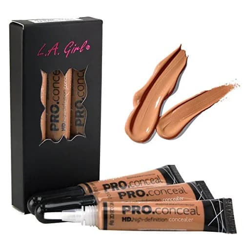 L.A. Girl HD Pro Conceal High Definition Concealer (Toffee) | Natural Finish, Long Wear, Medium Deep Skin Tone, Pack of 3 thumbnail 1
