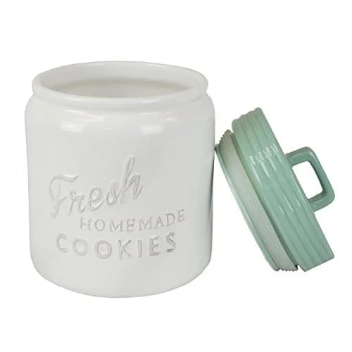 DII Ceramic Cookie Jar Aqua 2.27 kg (5 lb) | Airtight Seal for Freshness thumbnail 2