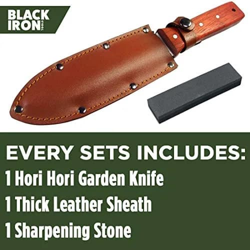 Black Iron Hori Hori Garden Knife 7 Inches | Durable Japanese Stainless Steel Gardening Tool thumbnail 5