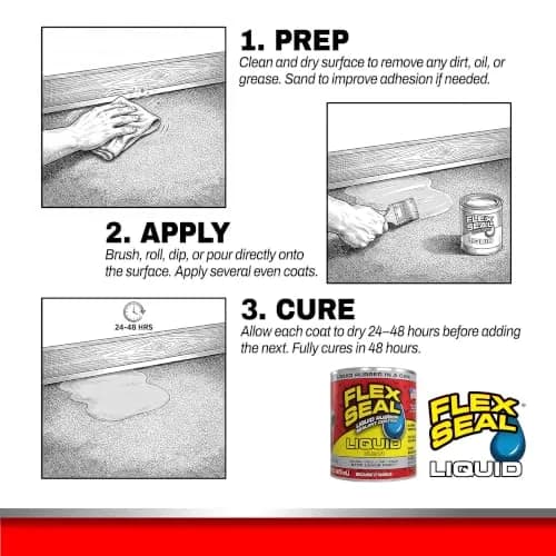 Flex Seal Liquid Rubber Sealant Coating Clear 473ml (16 oz) | Waterproof & Flexible Barrier thumbnail 6