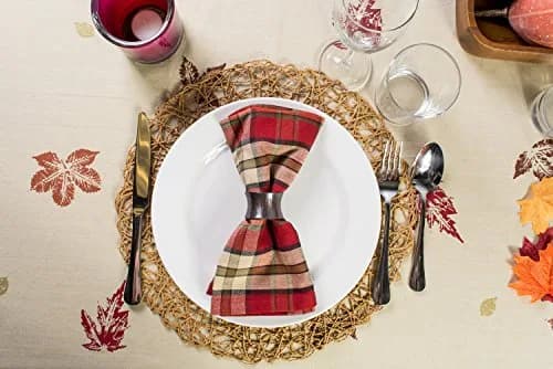 DII Woven Paper Round Placemats Set of 6, 15 inch (38 cm) Diameter | Elegant Holiday Table Decor thumbnail 4