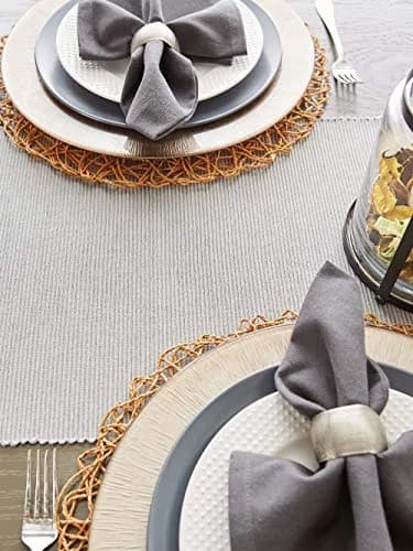 DII Woven Paper Round Placemats Set of 6, 15 inch (38 cm) Diameter | Elegant Holiday Table Decor thumbnail 6