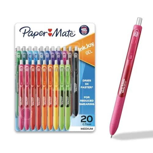 Paper Mate InkJoy Gel Pens, Medium Point (0.7mm), 20 Count | Fast-Drying, Vibrant Colors for School & Office thumbnail 1