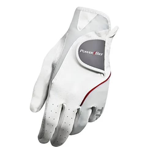 Powerbilt TPS Cabretta Tour Golf Glove for Women, Large, White | Ultra-Soft Leather & Lycra Fit thumbnail 1
