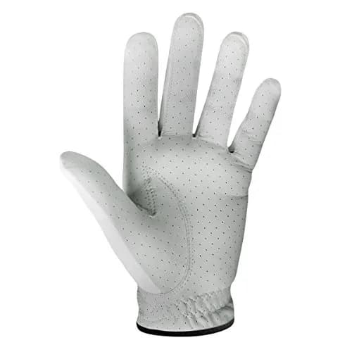 Powerbilt TPS Cabretta Tour Golf Glove for Women, Large, White | Ultra-Soft Leather & Lycra Fit thumbnail 2