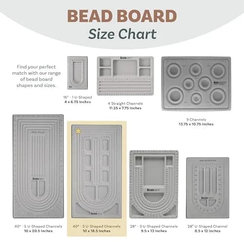 The Beadsmith Bead Board, Grey Flocked | Jewelry Making Surface for Beads & Designs thumbnail 6