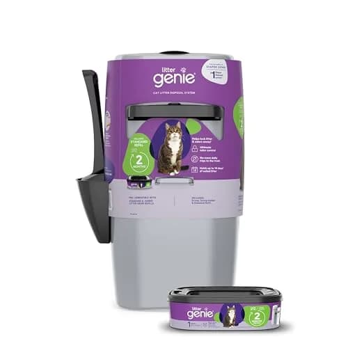 Litter Genie Standard Cat Litter Disposal Pail with 14 ft Refill | Odor Control & Easy Use thumbnail 1