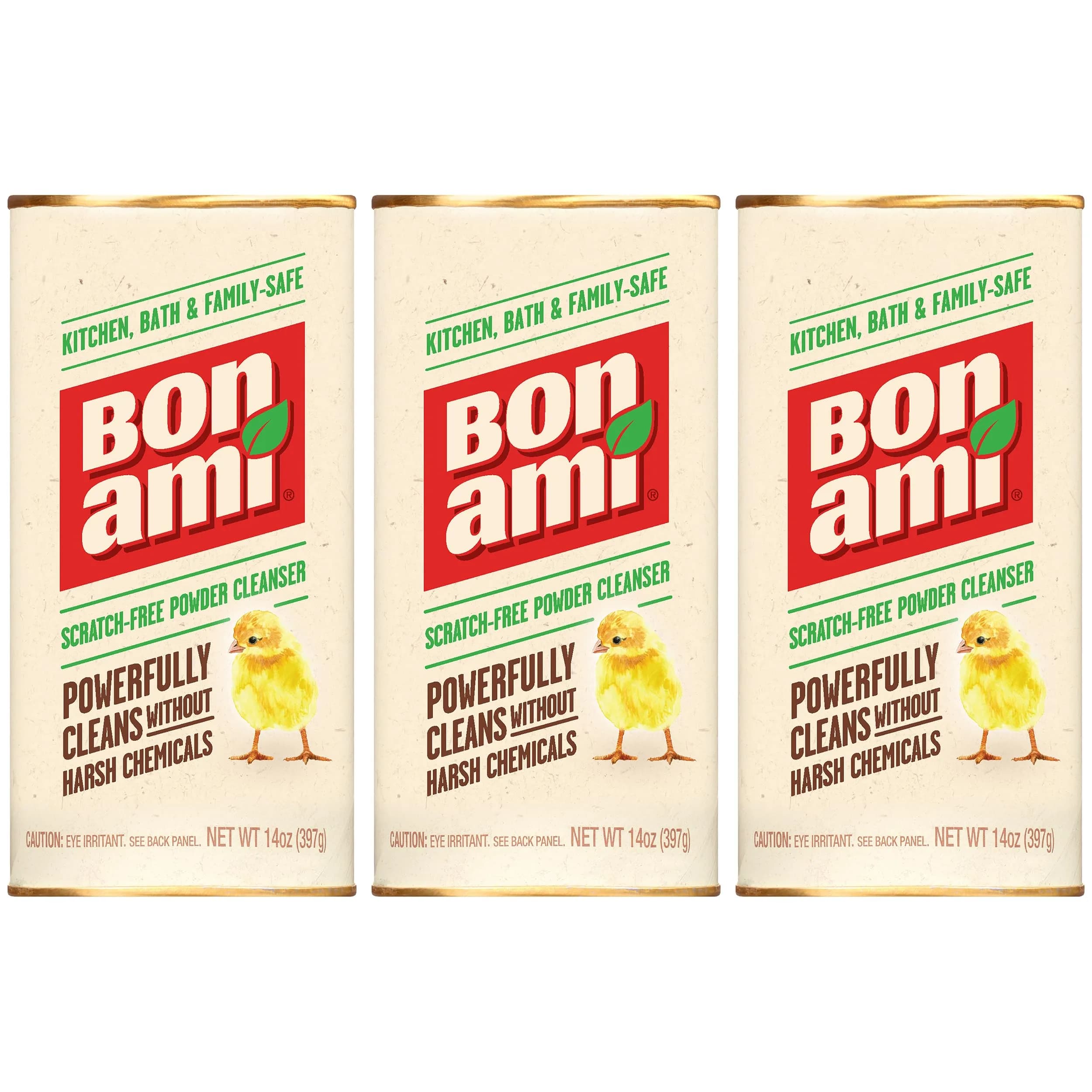 BON AMI Powder Cleanser for Kitchens & Bathrooms 400g (14oz) | Hypoallergenic, Non-Toxic, Biodegradable — 14 Ounce