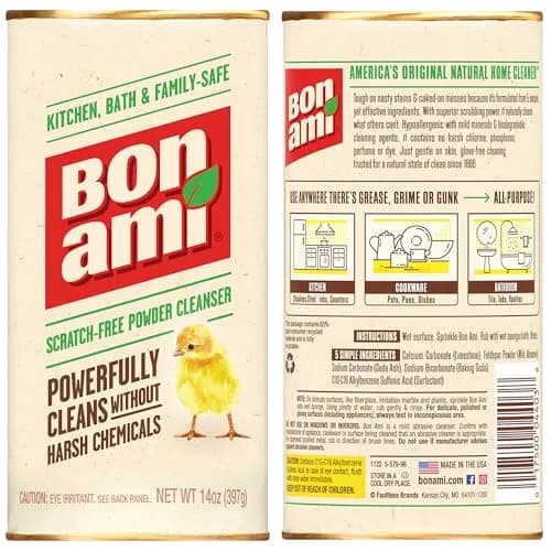 BON AMI Powder Cleanser for Kitchens & Bathrooms - All Surfaces, Cleans Grime & Dirt, Polishes, Absorbs Odors (3 Pack, 42 oz Total) thumbnail 2
