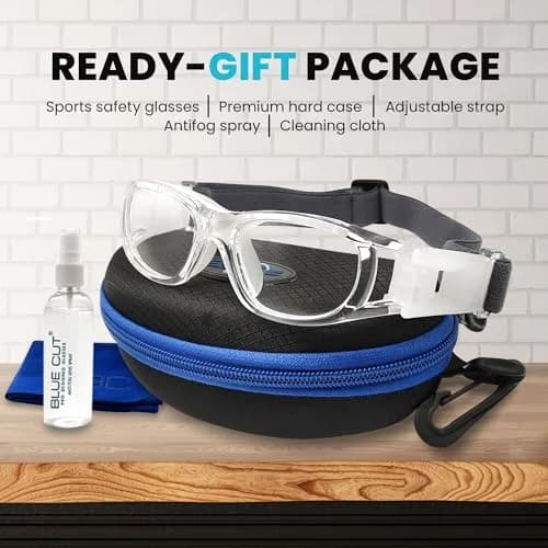 BLUE CUT Safety Basketball Goggles for Kids | Impact-Resistant, Anti-Fog, Adjustable Fit thumbnail 7