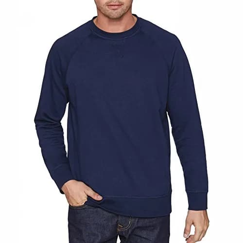 The Next Level Unisex French Terry Raglan Crew S MIDNIGHT NAVY | Classic Sweatshirt with French Style thumbnail 1