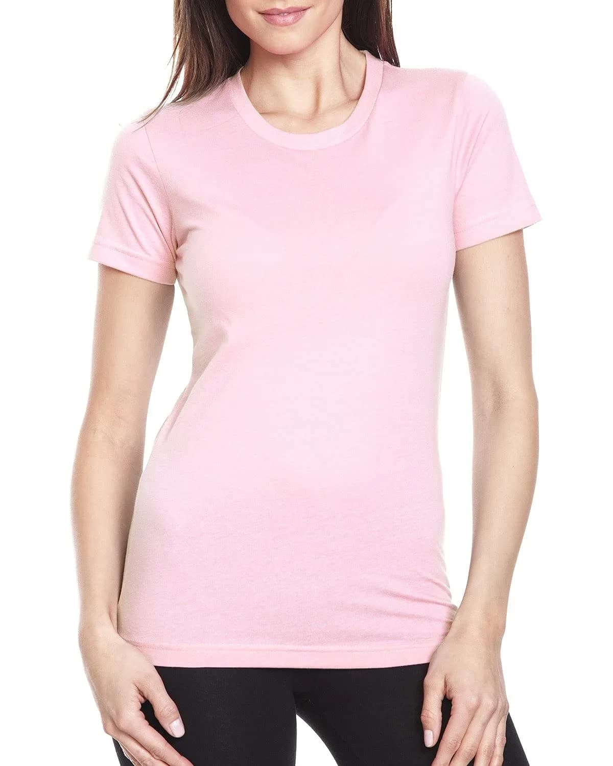 Next Level Women's Signature Style Boyfriend Jersey T-Shirt Black XXX-Large | Classic Crew Neck Cotton Tee — Light Pink / 3X-Large