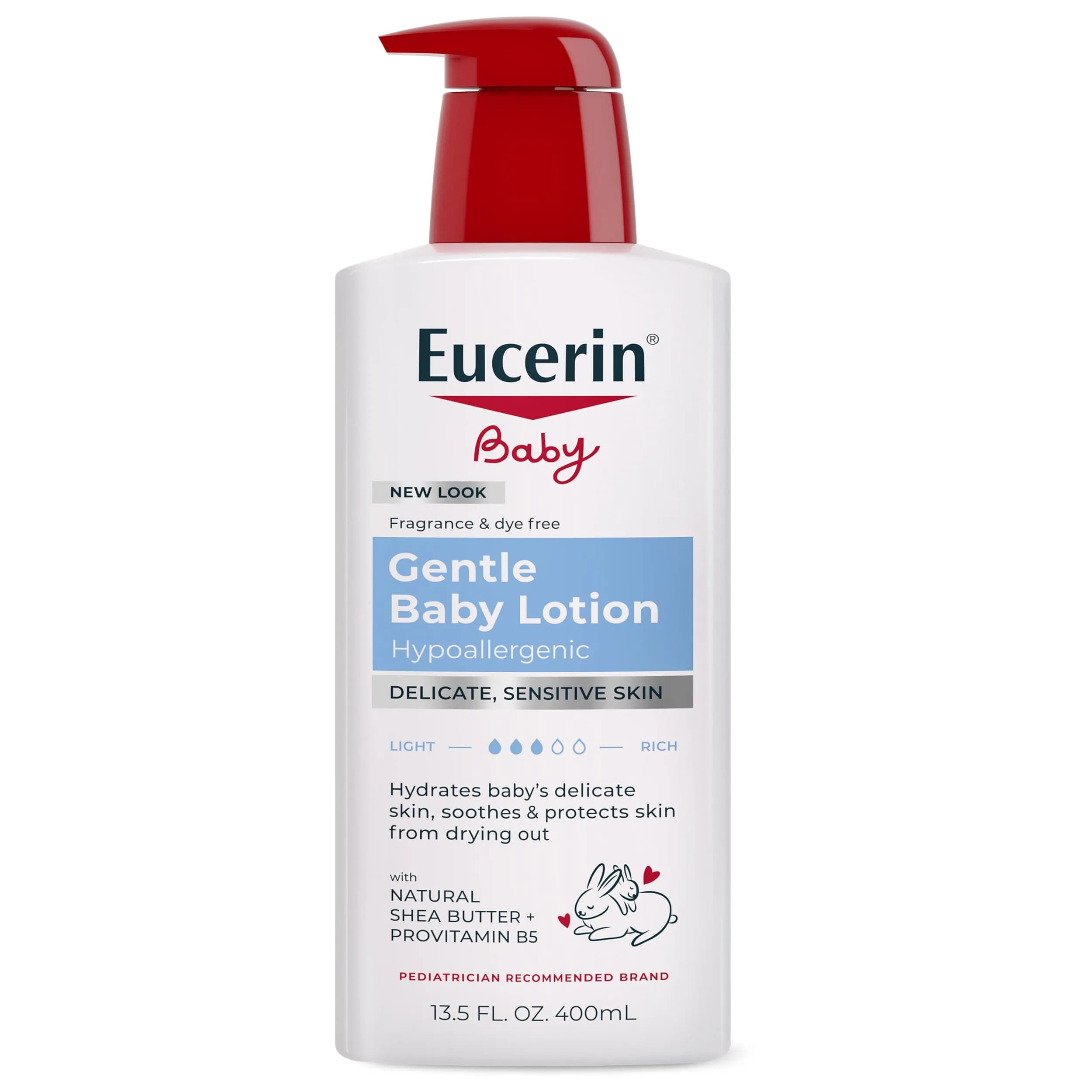 Eucerin Baby Gentle Baby Lotion, Pro-Vitamin B5 and Shea Butter, 399ml (13.5 Fl Oz) | Hypoallergenic for Sensitive Skin — 13.5 Fl Oz