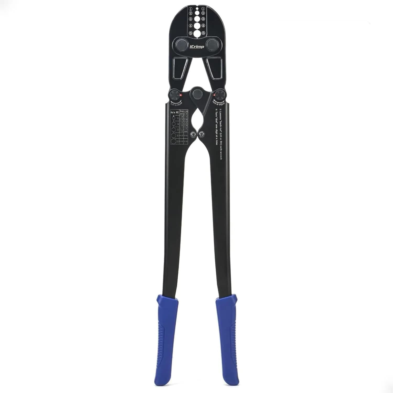 IWISS 1608M4 Wire Rope Crimper Kit with Cutter & Terminal Case, 3/64"–1/8" (1.2-3mm) | Crimps Oval, Double-Barrel, Copper Sleeves — IWS-1608B 1/16-3/16 crimp