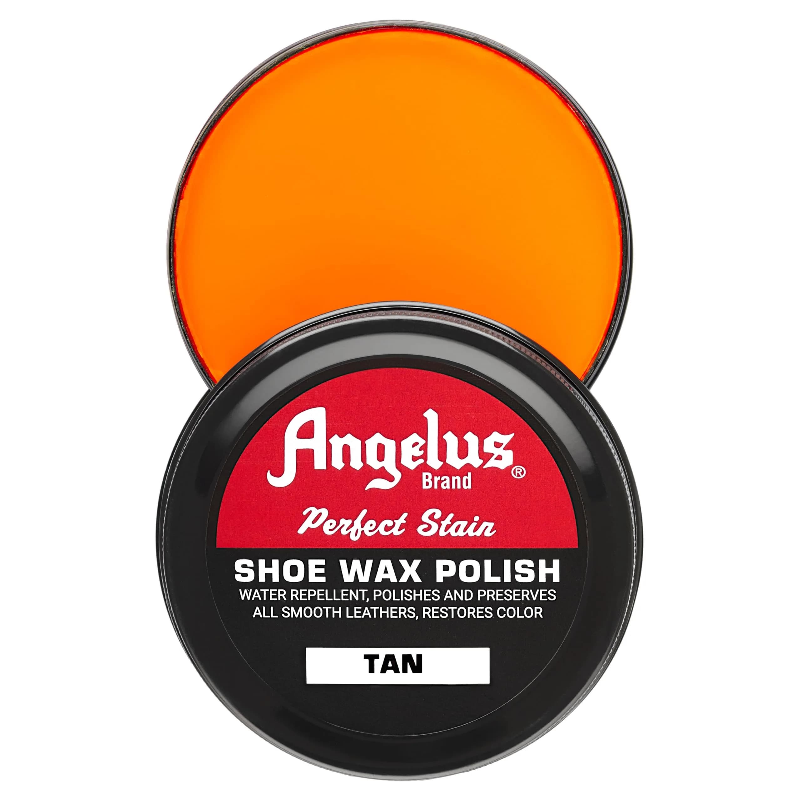 Angelus Shoe Wax Polish 3oz (Tan) | Water-Repellent Leather Care for Boots & Saddles - main product image