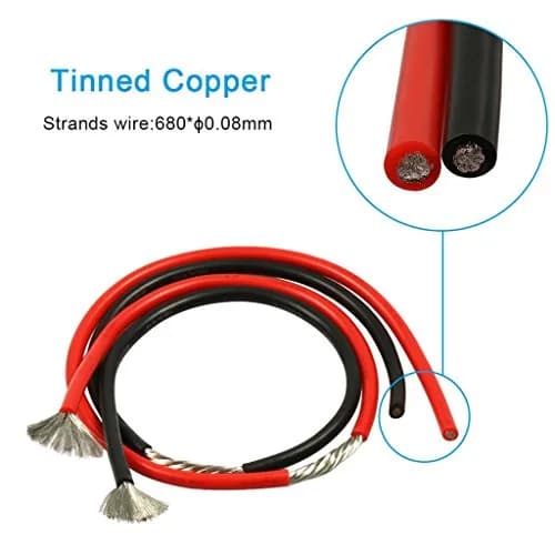 BNTECHGO 12 AWG Silicone Wire Red and Black 6.57 mm (20 ft Total) | High Temp 600V Flexible Stranded Copper thumbnail 4