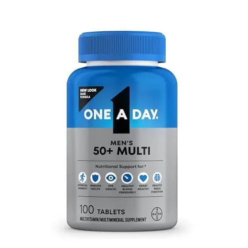 One A Day Men's 50+ Multivitamins 100 Count (Pack of 1) thumbnail 1