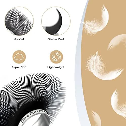 LASHVIEW 0.15mm D Curl Flat Ellipse Eyelash Extensions - Mixed Lengths 8-15mm thumbnail 2