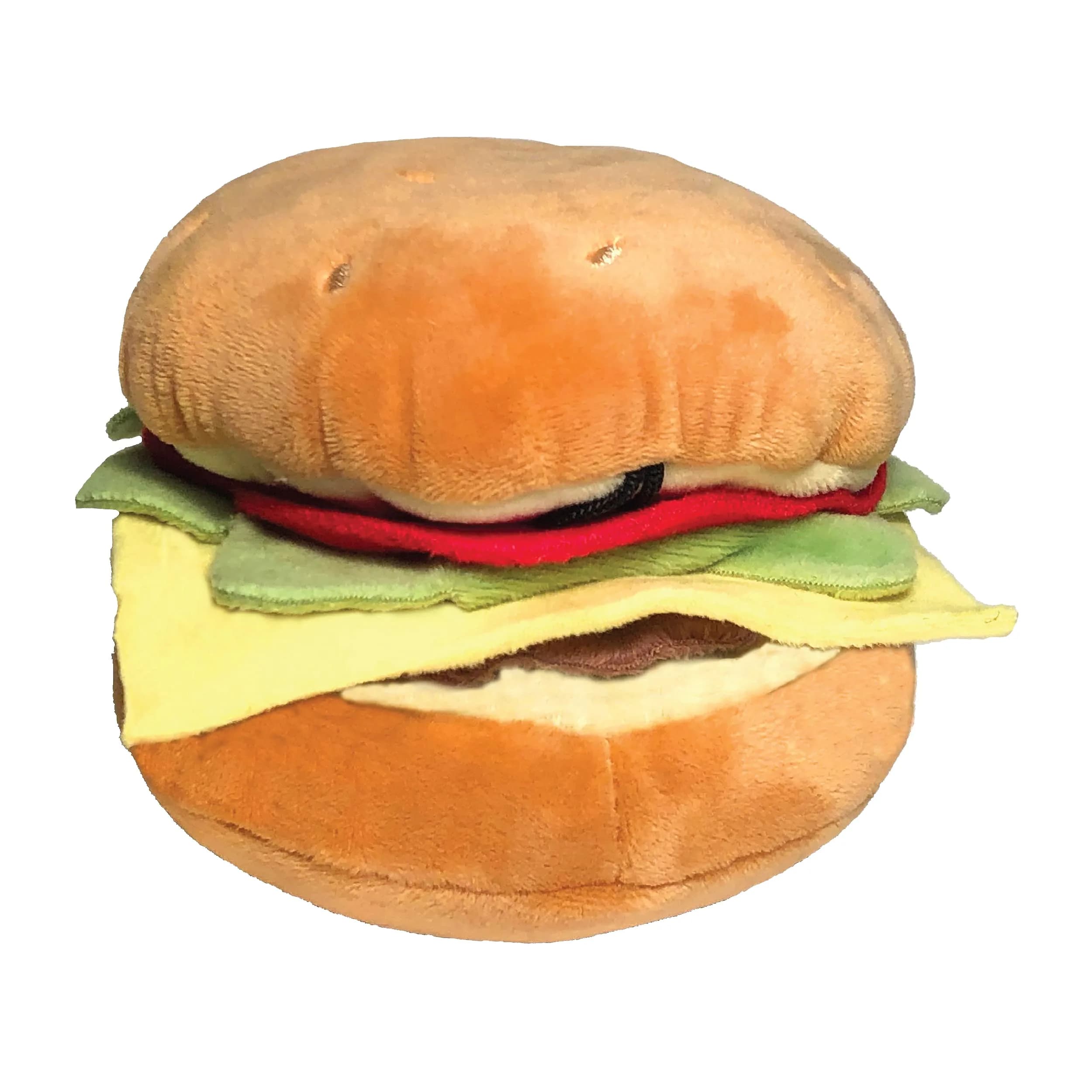 Huxley & Kent Power Plush Squeaky Dog Toy Hamburger Small | Soft, Durable, and Engaging for Dogs Under 25 lbs — Small