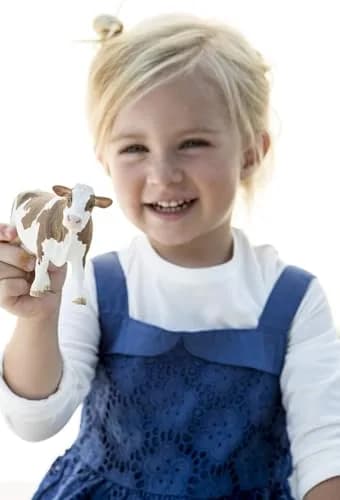 Schleich Simmental Cow Toy Figurine 7.6 cm (3 inch) | Realistic Farm Animal for Kids Ages 3+ thumbnail 3